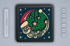 Crescent Moon of Santa Layered Papercut Product Image 1