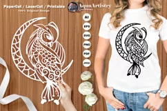 crescent owl paper cut template