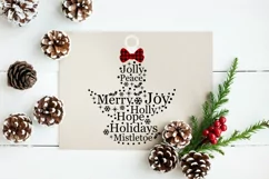 Christmas bauble ornament words decal svg,snow angel bauble Product Image 2
