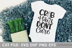 Crib Hair Don't Care, Hand Lettered Baby SVG Product Image 3