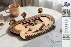 Cribbage Board Laser Cut|Board Game|Nature-Themed Engraving Product Image 1