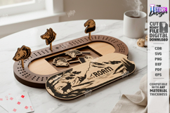 Cribbage Board Laser Cut|Board Game|Nature-Themed Engraving Product Image 1
