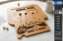 Cribbage Board Game Laser Cut | Wilderness Adventure | Games Product Image 1
