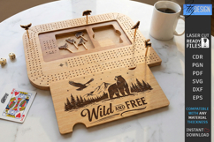 Cribbage Board Game Laser Cut | Wilderness Adventure | Games Product Image 1