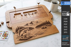 Cribbage Board Game Laser Cut | Wilderness Adventure | Games Product Image 1