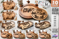 Cribbage Boards Laser Cut Bundle |Boards Game| Nature Themed Product Image 1
