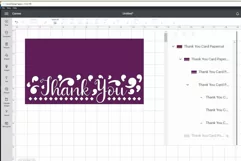 Table Thank You Card SVG - Easy to Cut and Fold SVG Project Product Image 3