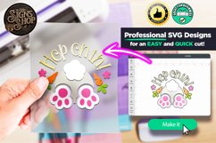Hop on in bunny | SVG Easter Round Sign Product Image 2