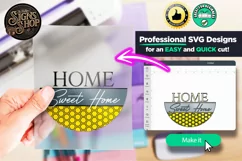 Home Sweet Home Hive| Bee SVG Door Hanger Sign | Cricut file Product Image 5