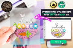 Hello Easter Colorful | SVG Easter Round Sign Product Image 2