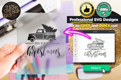Christmas Truck | Door Sign | Farmhouse SVG Product Image 2