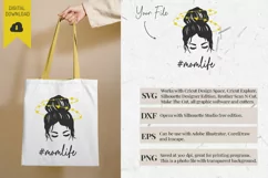 Woman In Messy Bun SVG | Mom Life SVG Product Image 2