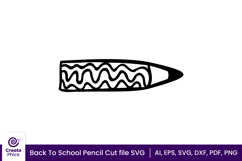 cricut svg-silhouette file-laser cut-back to school-school suply svg-pencil svg-clipart 