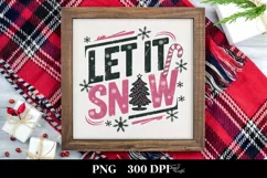 Let It Snow Christmas File PNG Sublimation File Digital Product Image 1