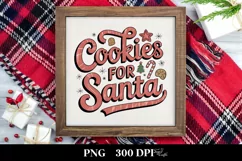 Retro Cookies for Santa Png Product Image 3