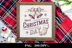 Retro Happy Christmas Day Png Product Image 3