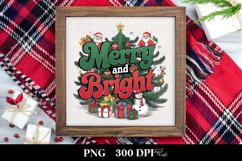 Retro Merry and Bright Christmas Png Product Image 3