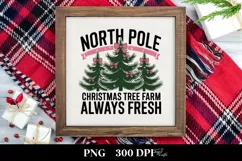 Retro North Pole Christmas Farm Png Product Image 3