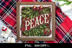 Peace Mistletoe Christmas Clipart Png Product Image 1