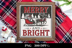 Retro Merry and Bright Christmas Png Product Image 1