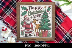 Retro Happy Christmas Day Png Product Image 3