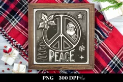 Peace Christmas Vibrant Retro PNG Product Image 3