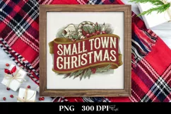 Retro Small Town Christmas Clipart PNG Product Image 3