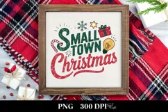 Retro Small Town Christmas Candy Cane Png Product Image 3