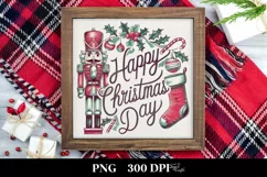 Retro Happy Christmas Day Png Product Image 3