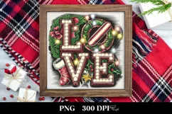 Retro Love Christmas Png Product Image 3