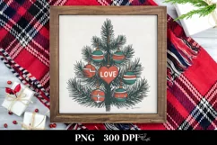 Retro Love Christmas Illustration Png Product Image 3