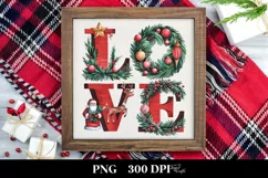 Love Christmas Illustration PNG Product Image 3