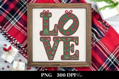 Retro Love Christmas Illustration Png Product Image 3