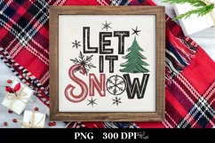 Let It Snow Christmas File PNG Sublimation File Digital Product Image 3