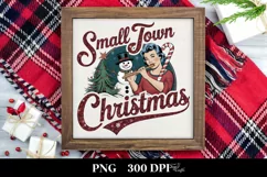 Retro Small Town Christmas Clipart PNG Product Image 3