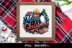 Vibrant Merry Christmas Clipart PNG Product Image 1