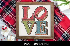 Retro Love Christmas Illustration Png Product Image 3