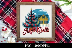 Retro Jingle Bells Christmas Png Product Image 3