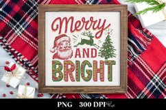 Retro Merry and Bright Christmas Png Product Image 3