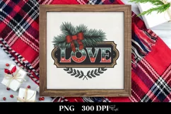 Love Tinsel Christmas Design PNG Product Image 1