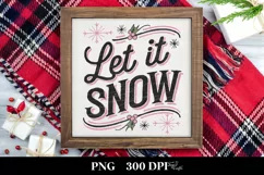 Let It Snow Christmas File PNG Sublimation File Digital Product Image 1