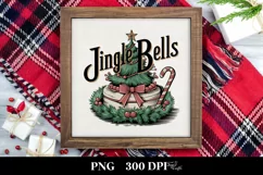 Jingle Bells Christmas Tree Cake PNG Sublimation File Product Image 3