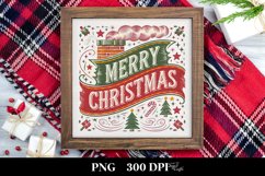 Retro Merry Christmas PNG Product Image 1