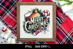 Retro Santa Believe Clipart PNG Product Image 3