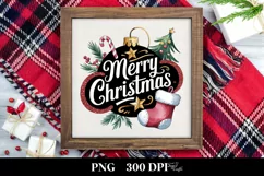 Retro Santa Believe Clipart PNG Product Image 3