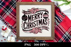 Retro Merry Christmas Png Product Image 3