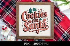 Retro Cookies for Santa Christmas Png Product Image 3