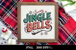 Retro Jingle Bells Christmas Clipart PNG Product Image 3