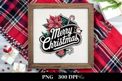 Merry Christmas Poinsettia PNG Product Image 3