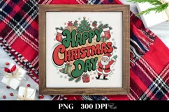 Retro Happy Christmas Day Png Product Image 3
